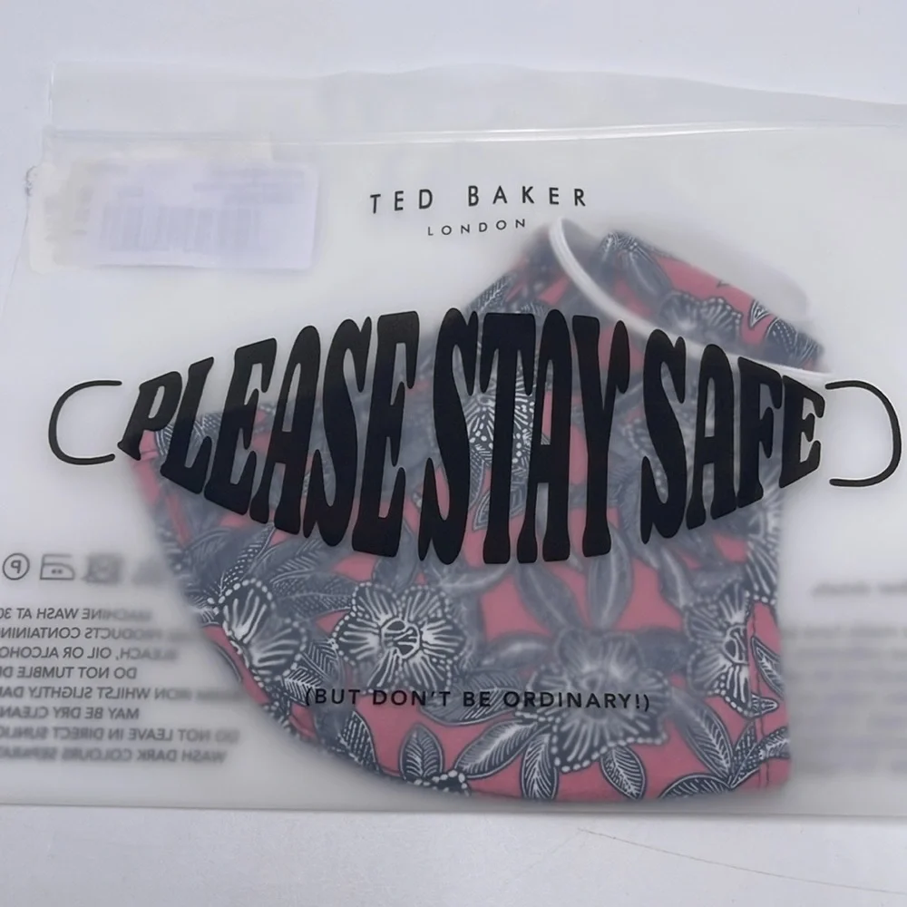 TED BAKER LONDON Reversible Reusable FACE MASK  NWT  OS
